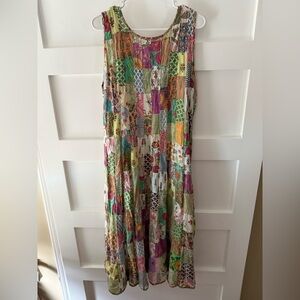 Sumac Design Colorful Patchwork Maxi Dress
